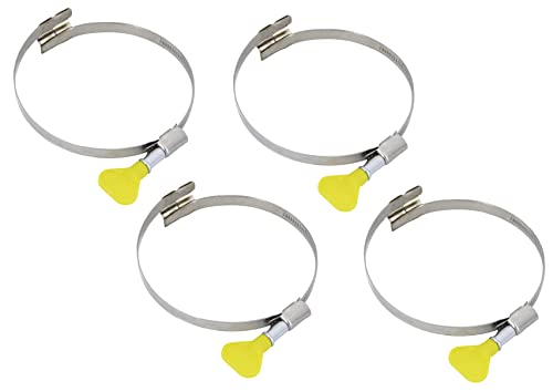 DUST COMMANDER KBHC100L - Spiralschlauchschelle | 4er-Set | 100mm | Gegen den Uhrzeigersinn | Links | Rostfreier Stahl von DUST COMMANDER
