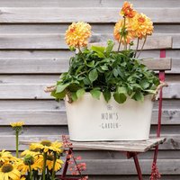 Muttertag Blumentopf, Gravierter Pflanzer "Mom's Garden', Einzigartiger Outdoor Kräutertopf, Mama Geburtstagsgeschenk, Einzigartiges von DUSTandTHINGS