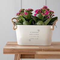 Muttertagsgeschenk Für Oma, Blumentopf Mit Gravur, Einzigartiger Indoor Kräutertopf, Outdoor Blumentopf, Metalltopf Gravur von DUSTandTHINGS