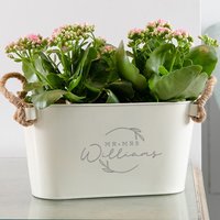 Personalisierter Blumen-Blumentopf - Metallpflanzentrog Geschenke Für Frauen Männer Pflanzengartenliebhaber von DUSTandTHINGS