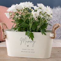 Personalisierter Blumentopf, Muttertagsgeschenk, Metallpflanzer, Blumentopf Mit Gravur, Personalisierter Pflanzer, Danke Geschenk, Muttergeschenk von DUSTandTHINGS