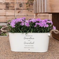 Personalisierter Gartenpflanztopf, Muttertagsgeschenk Für Oma, Vatertagsgeschenk Opa, Geschenk Großeltern Von Der Familie, Gartengeschenk von DUSTandTHINGS