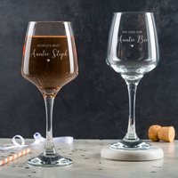 Personalisiertes Tante Weinglas - Geschenk Einzigartiges Geburtstagsgeschenk Vom Nichte-Neffen Gravur von DUSTandTHINGS