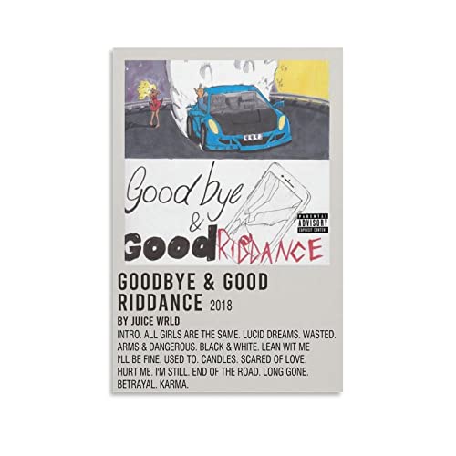 DUSUL Juice Wrld – Goodbye & Good Riddance Album Poster Dekorative Malerei Leinwand Wandkunst 40 x 60 cm von DUSUL