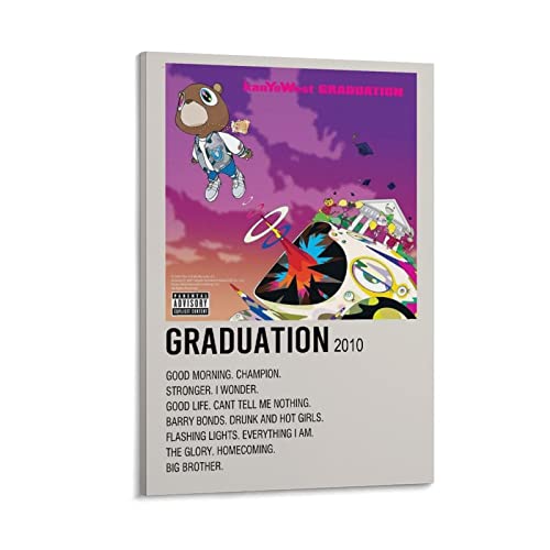 DUSUL Kanye West Abschluss-Musikalbum, Poster für Zimmer, ästhetische Wandkunst, 30 x 45 cm DUSUL Kanye West Abschluss-Musikalbum, Poster für Zimmer, ästhetische Wandkunst, 30 x 45 cm von DUSUL