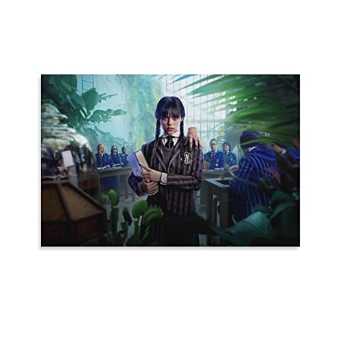 DUSUL Wednesday Addams Poster TV-Serie Mittwoch Leinwand Poster Dekorative Malerei Leinwand Wandkunst 30 x 45 cm von DUSUL