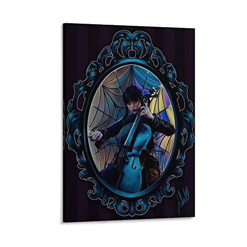 DUSUL Wednesday TV-Poster Wednesday Addams Vintage Poster Dekorative Malerei Leinwand Wandkunst 20 x 30 cm DUSUL Wednesday TV-Poster Wednesday Addams Vintage Poster Dekorative Malerei Leinwand Wandkunst 20 x 30 cm von DUSUL