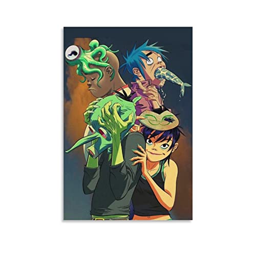 Gorillaz Poster Demon Days Poster, dekoratives Gemälde, Leinwand, Wandkunst, 40 x 60 cm von DUSUL