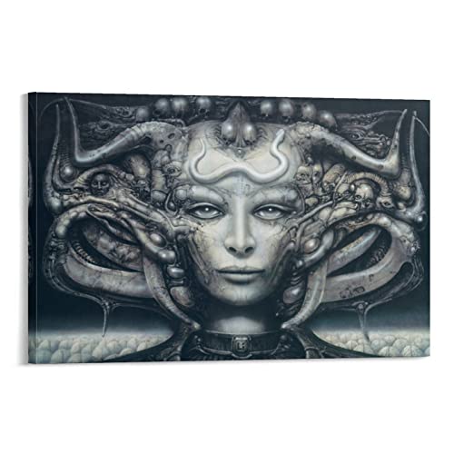 DUSUL - H. R. Giger Li I [1974] Biomechanisch Kunstdruck auf Leinwand, Wandkunst, Raumästhetik, Dekordruck, 60 x 40 cm, Wohnzimmer, Büro, Küche, Schlafzimmer, Restaurant, Hotel, Bad, Bar von DUSUL