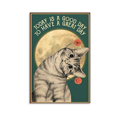 Katzenposter "Today Is A Good Day to Have A Great Day", 20 x 30 cm von DUSUL