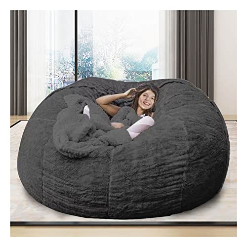 Sitzsack, Luxus, Flauschige Sitzsäcke, langlebig, bequemer Stuhl, Raumdekoration, Lounge-Sessel, Sitzsack, Wohnzimmer (kein Füllstoff) von DUSXLX