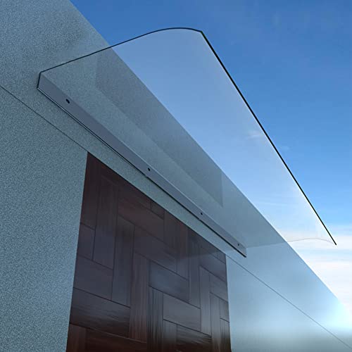 Türvordach-Markise, Bogen-Vordach, transparente Veranda-Markise, selbstreinigender Fenster-Regenschutz, UV-Regen-Schnee-Vordachschutz, 3,5 mm dick, für Veranda an der Vorder- und Hintertür ( von DUSXLX