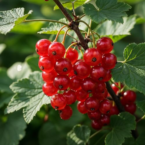 Rot Johannisbeere Rondom - Set aus 2 wurzelnackte Pflanzen - Mid-Season Fruiting, Vigorous Bushes für Gardens von DUTCH BULBS EXCLUSIVE PLANTS FROM HOLLAND