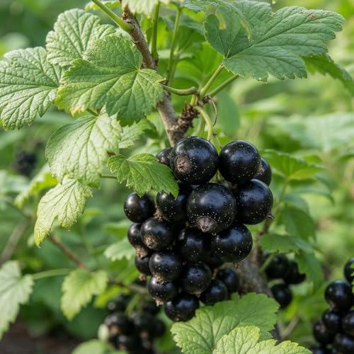 Schwarz Johannisbeere Titania - Set aus 2 wurzelnackte Pflanzen - Large Berries, Disease Resistant, Easy to Grow von DUTCH BULBS EXCLUSIVE PLANTS FROM HOLLAND
