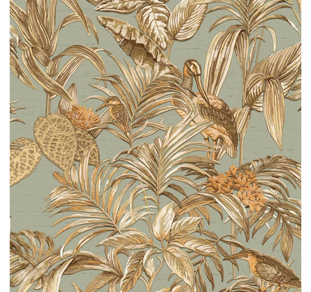 DUTCH WALLCOVERINGS Fototapete Tapete Bird-of-Paradise Blaugrün, (1 St) von DUTCH WALLCOVERINGS