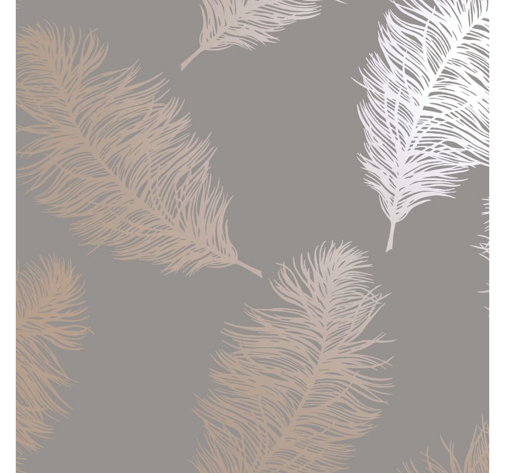 DUTCH WALLCOVERINGS Fototapete Tapete Fawning Feather Grau und Rotgolden, (1 St) von DUTCH WALLCOVERINGS