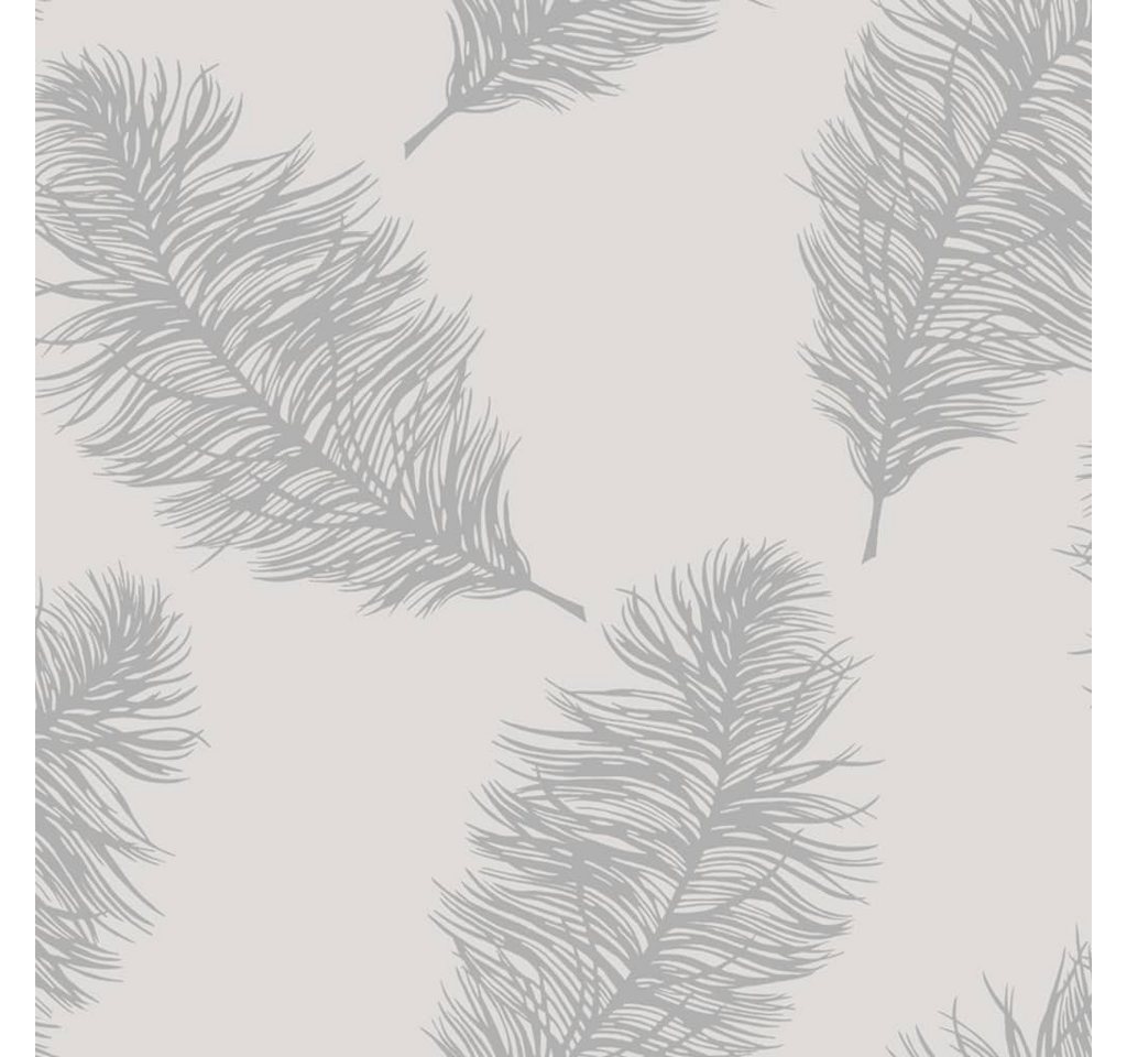 DUTCH WALLCOVERINGS Fototapete Tapete Fawning Feather Hellgrau, (1 St) von DUTCH WALLCOVERINGS