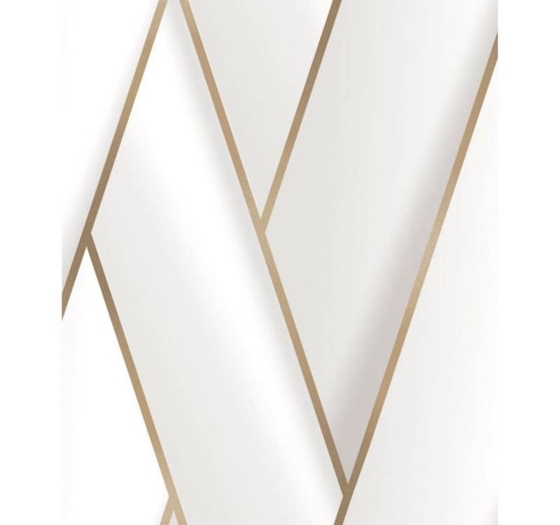 DUTCH WALLCOVERINGS Fototapete Tapete Geometric Weiß und Golden, (1 St) von DUTCH WALLCOVERINGS