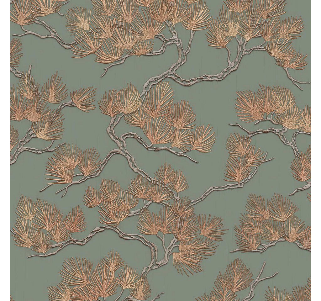 DUTCH WALLCOVERINGS Fototapete Tapete Kiefer-Motiv Grün, (1 St) von DUTCH WALLCOVERINGS
