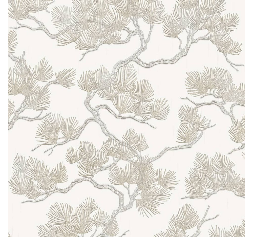 DUTCH WALLCOVERINGS Fototapete Tapete Kiefer-Motiv Weiß, (1 St) von DUTCH WALLCOVERINGS