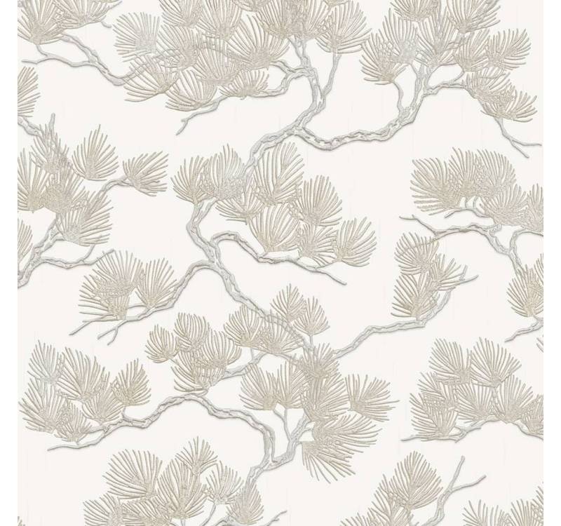 DUTCH WALLCOVERINGS Fototapete Tapete Kiefer-Motiv Weiß, (1 St) von DUTCH WALLCOVERINGS