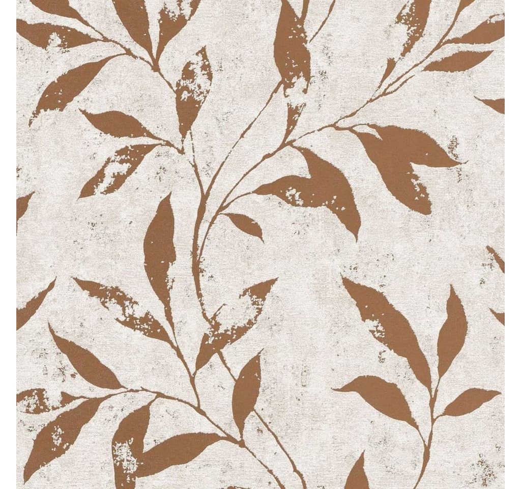 DUTCH WALLCOVERINGS Fototapete Tapete Leafs Beige und Braun, (1 St) von DUTCH WALLCOVERINGS