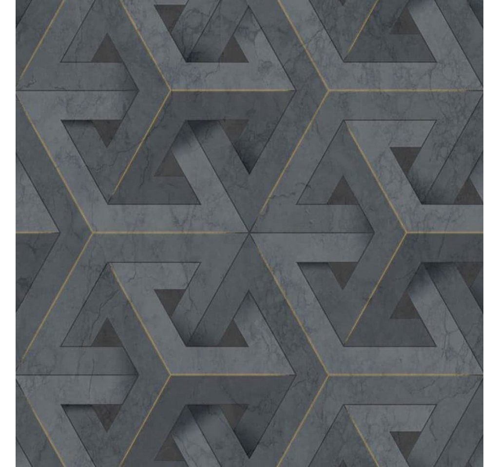 DUTCH WALLCOVERINGS Fototapete Tapete Onyx Anthrazit und Golden, (1 St) von DUTCH WALLCOVERINGS