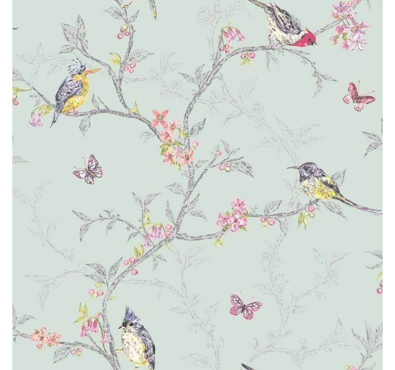 DUTCH WALLCOVERINGS Fototapete Tapete Phoebe Mintgrün, (1 St) von DUTCH WALLCOVERINGS