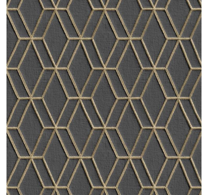 DUTCH WALLCOVERINGS Fototapete Tapete Sechseckmuster Schwarz und Golden, (1 St) von DUTCH WALLCOVERINGS