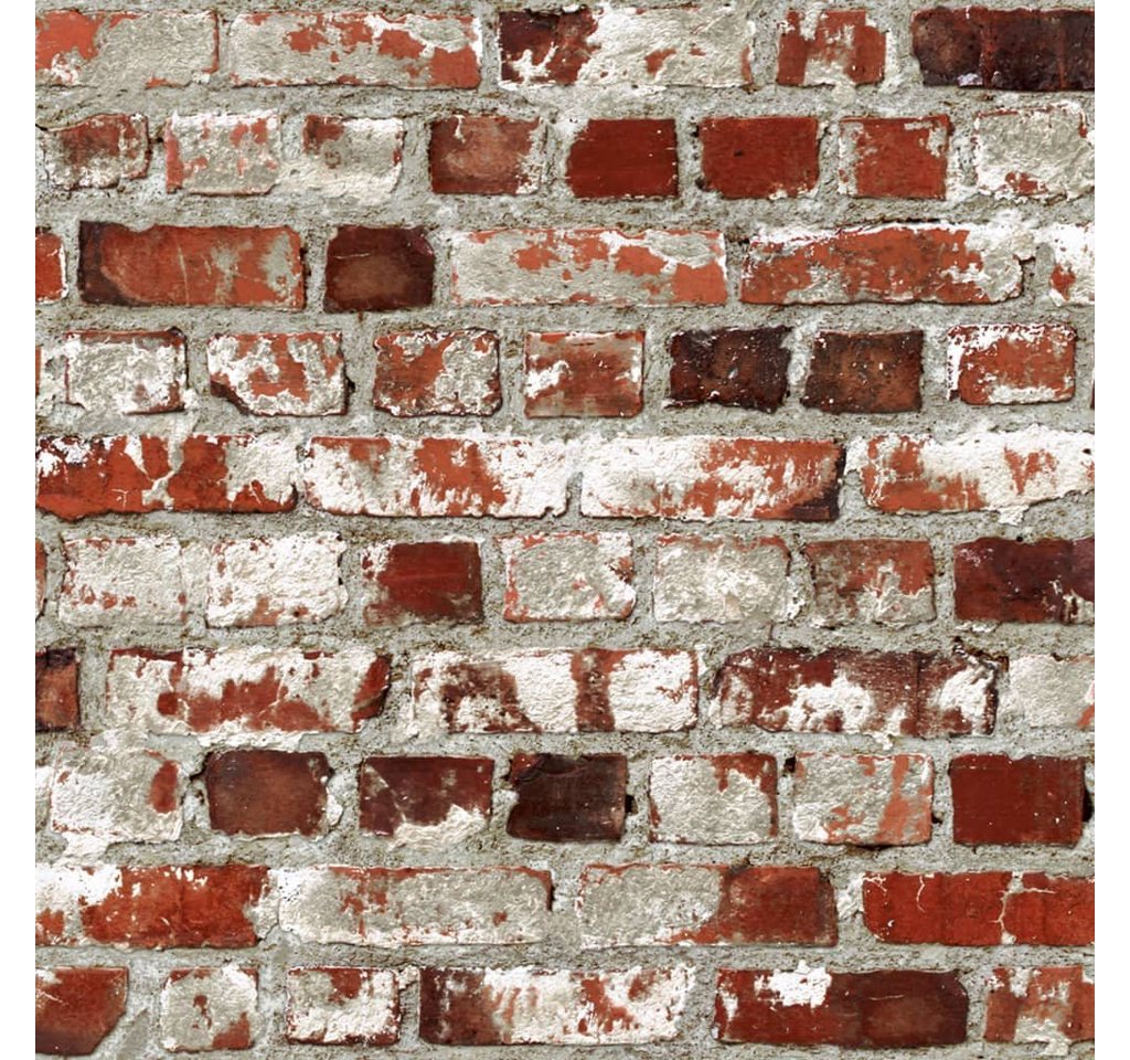 DUTCH WALLCOVERINGS Fototapete Tapete Ziegelmuster Rot, (1 St) von DUTCH WALLCOVERINGS