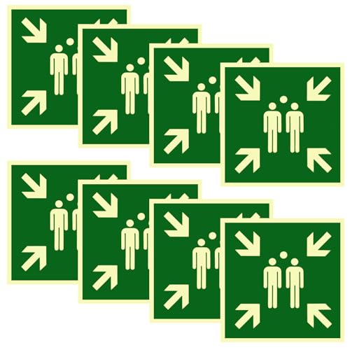 8 Stück Sammelplatz Schild Außenbereich Selbstklebend Sammelpunkt Schild PVC Sammelstelle Fluchtwegschilder Nachleuchtend (150x150mm) 8 Stück Sammelplatz Schild Außenbereich Selbstklebend Sammelpunkt Schild PVC Sammelstelle Fluchtwegschilder Nachleuchtend (150x150mm) von DUTIFUL