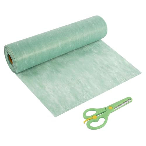 Vlies Tischläufer Grün Tischläufer Eukalyptus Grün 25M x 30cm Deko Tischband mit Schere Modern Tischband für Hochzeit Kommunion Taufe Party Geburtstag Weihnachtsdekoration von DUTIFUL