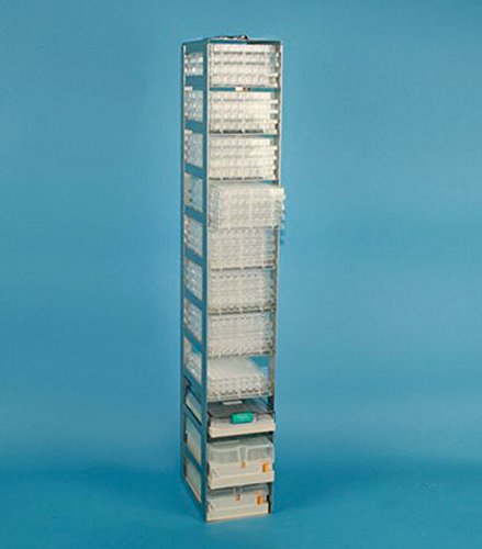 DUTSCHER 141582 Vertikales Regal 33 x 2 Böden für Mikroplatten 86 x 128 x 18 mm - Höhe 666 mm von DUTSCHER