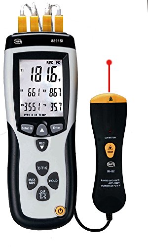 Dutscher 095389 Standalone-Thermometer Blockflöte Typ K 5 Kanäle von DUTSCHER