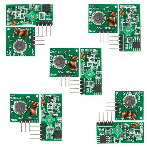 433M Sender und Empfänger Kit Hochfrequenz Super Regenerative Transceiver Modul für Einbruch Alarm 5 Sätze von DUTTY