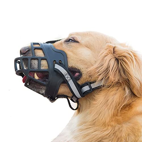 DUTTY Maulkorb für Hunde, hohl und atmungsaktiv, Anti-Bellen, Vermeidung von versehentlichen Einnahmen, weich, verstellbar (S) von DUTTY