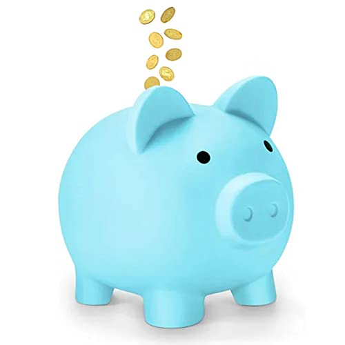 DUTTY Sparschwein, Geldbanken, kleines Wechselschwein, niedliche Accessoires, Familie und Freunde (Blau) von DUTTY
