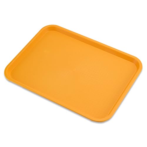 Tablett, Coffee Shop Fast Food Restaurant Tablett, mit Rutschfester strukturierter Oberfläche, 16.5 "x 12.3" (41.5-30.5CM) (Orange) von DUTTY