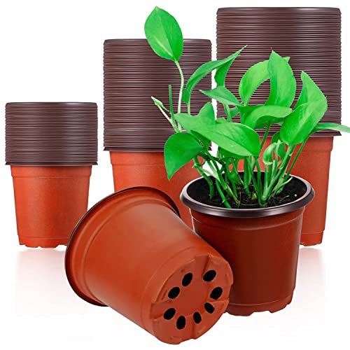 Pflanzentöpfe 100 Stück 9cm Kunststoff Blumentopf Runde Pflanztopf Mini Anzuchttopf für Gärtner von DUTWROY