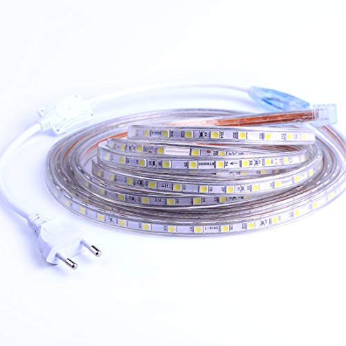 LED Streifen, IP65 5050 Lichtleiste, LED Strip 220V, Kaltweiß, 15m von DUVERT