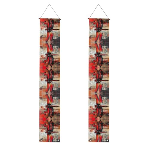 Abstrakter roter Libellen-Druck 2025 Abschluss-Banner, Congrats Grade Dekorationen, Partyzubehör, Veranda-Schild von DUWAA