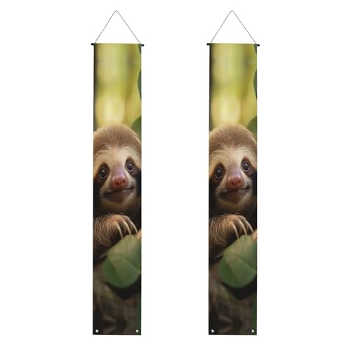 Baby Faultier Druck 2025 Graduation Veranda Banner Congrats Grade Dekorationen Partyzubehör Veranda Schild von DUWAA