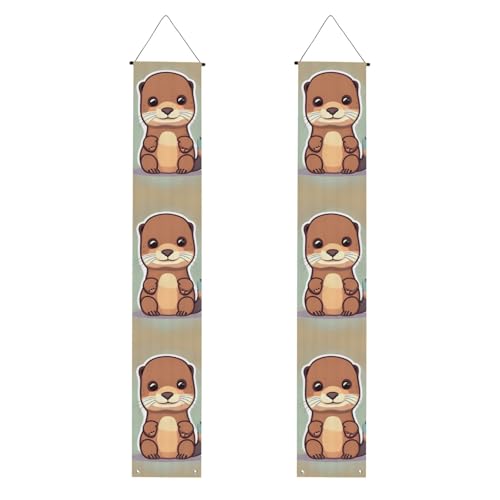 Cartoon Cute Otter Print 2025 Graduation Veranda Banner Congrats Grade Dekorationen Party Supplies Veranda Schild von DUWAA
