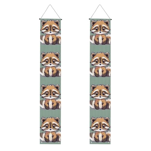 Cartoon Cute Raccoon Print 2025 Graduation Veranda Banner Congrats Grade Dekorationen Party Supplies Veranda Schild von DUWAA
