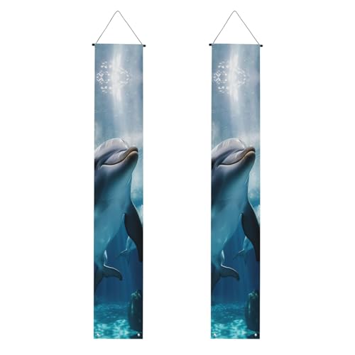 Dolphin Print 2025 Graduation Veranda Banner Congrats Grade Dekorationen Partyzubehör Veranda Schild von DUWAA