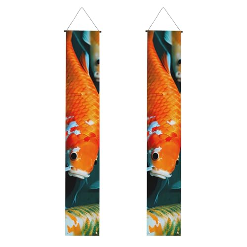 HD Japanischer Koi-Fisch-Druck 2025 Graduation Veranda Banner Congrats Grade Dekorationen Partyzubehör Veranda Schild von DUWAA