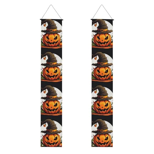 Halloween Cute Pumpkin Print 2025 Graduation Veranda Banner Congrats Grade Dekorationen Party Supplies Veranda Schild von DUWAA