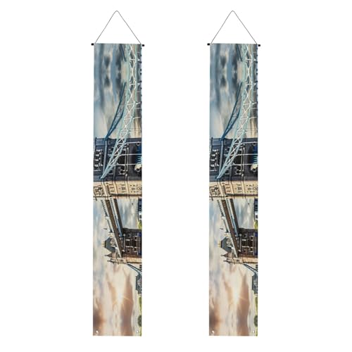 Historische Old Tower Bridge London Print 2025 Graduation Veranda Banner Congrats Grade Dekorationen Partyzubehör Veranda Schild von DUWAA
