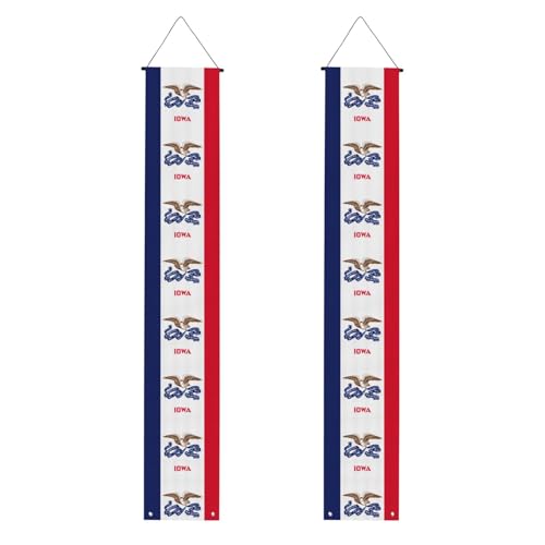 Iowa State Flag Print 2025 Graduation Veranda Banner Congrats Grade Dekorationen Partyzubehör Veranda Schild von DUWAA