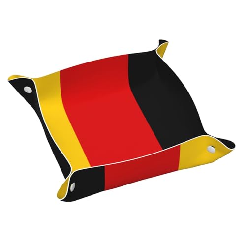 Ledertablett mit deutscher Flagge, Kommode, Organizer, Tablett für Eingangstisch, Schmuck, Uhren, Schlüssel Ledertablett mit deutscher Flagge, Kommode, Organizer, Tablett für Eingangstisch, Schmuck, Uhren, Schlüssel von DUWAA